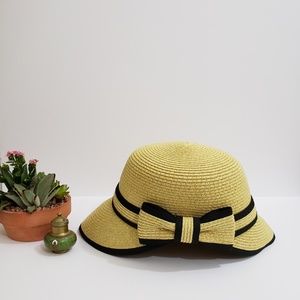 Angela William Face Saver Sun Hat Bow Trim